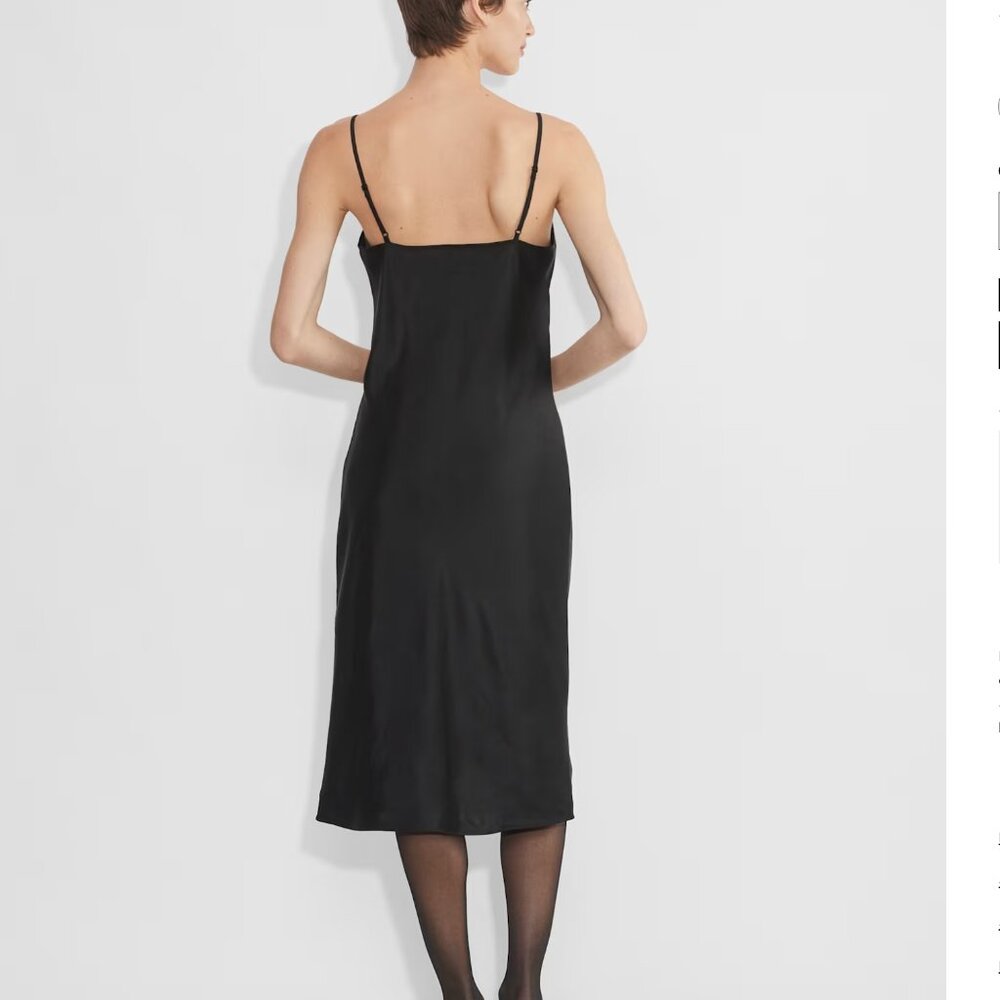 Only Slip Satin Midi Dress Aritizia Black - Picture 9 of 10
